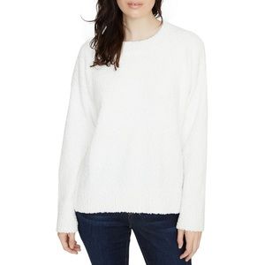 NWT Sanctuary Women’s White Long Sleeve Crew Neck Fuzzy Sweater XS